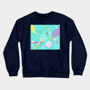 90s geometric pattern Crewneck Sweatshirt